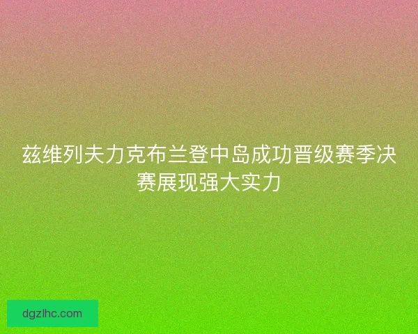 兹维列夫力克布兰登中岛成功晋级赛季决赛展现强大实力