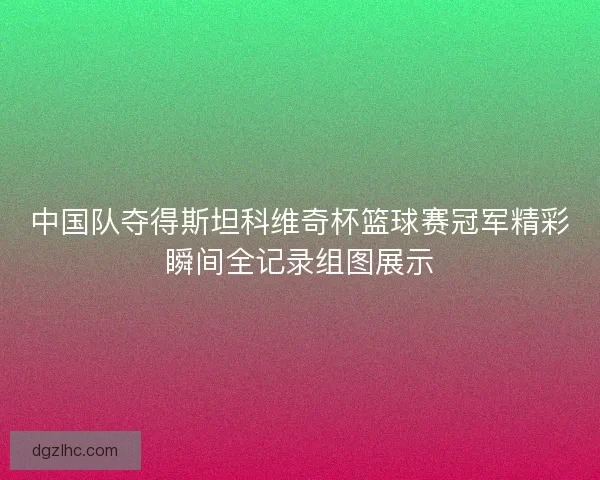 中国队夺得斯坦科维奇杯篮球赛冠军精彩瞬间全记录组图展示